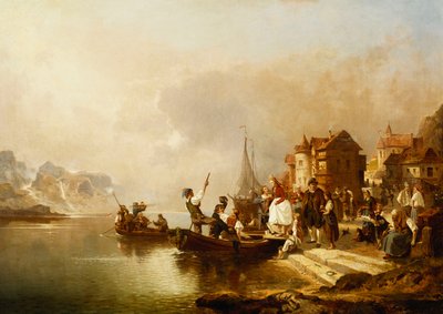 حفل زفاف على متن قارب ، 1864 بواسطة فرانز ريتشارد أونتربيرجر