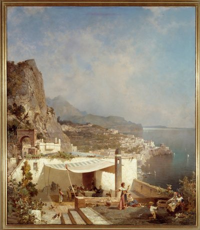 خليج نابولي. لوحة لفرانز ريتشارد أونتربيرجر (1838-1902) إي سي. بيل. بواسطة فرانز ريتشارد أونتربيرجر