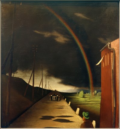 F.Sedlacek ، المناظر الطبيعية مع قوس قزح بواسطة فرانز سيدلاسيك