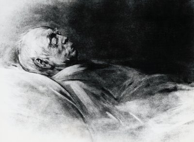 أوتو فون بسمارك (1815-1898) على فراش الموت بواسطة فرانز سيراف فون لينباخ