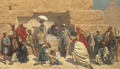 غداء على سفح أهرامات الجيزة بواسطة فرانز فينك