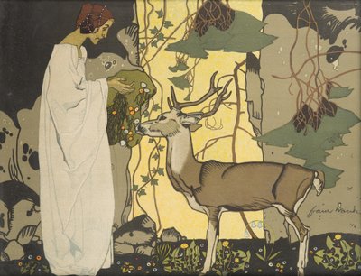 الفتاة مع الغزلان. بواسطة فرانز واسيك