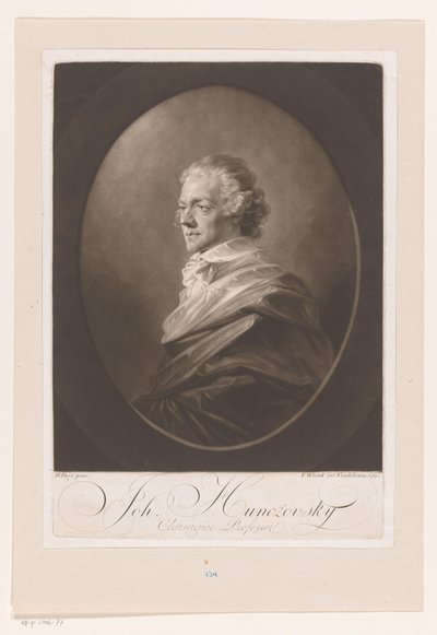 Portret van Johann Huncžovsky جوه. Huncžovsky / Chirurgiae Professor (العنوان على الكائن) بواسطة فرانز ورينك