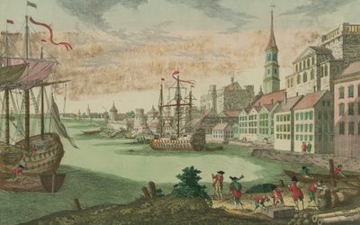 الميناء في بوسطن ، ماساتشوستس ، c.1770-80 بواسطة فرانز كزافييه هابرمان