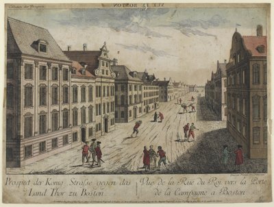 منظر لشارع دو روي - بوسطن (1776) بواسطة فرانز كزافييه هابرمان
