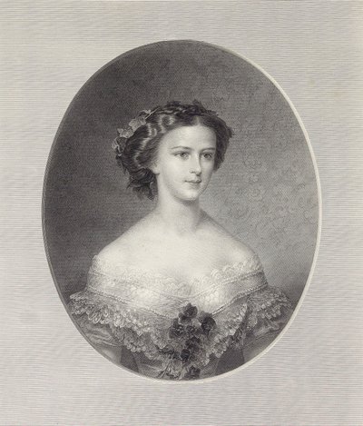 صورة الإمبراطورة إليزابيث من النمسا ، حوالي عام 1855. بواسطة فرانز زافير ستوبر