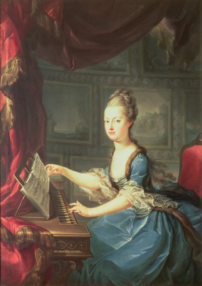 Archduchess Marie Antoinette Habsburg-Lothringen (1755-1993) في الغزل ، الطفل الخامس عشر للإمبراطورة ماريا تيريزا من النمسا (1717-80) والإمبراطور فرانسيس الأول (1708-65) زوجة لويس السادس عشر من فرنسا (17 بواسطة فرانز زافير واجنشون
