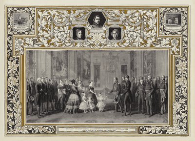 جلالة الملكة تستقبل الملك لويس فيليب في قلعة وندسور ، 8 أكتوبر 1844 بواسطة فرانز كزافييه وينترهالتر