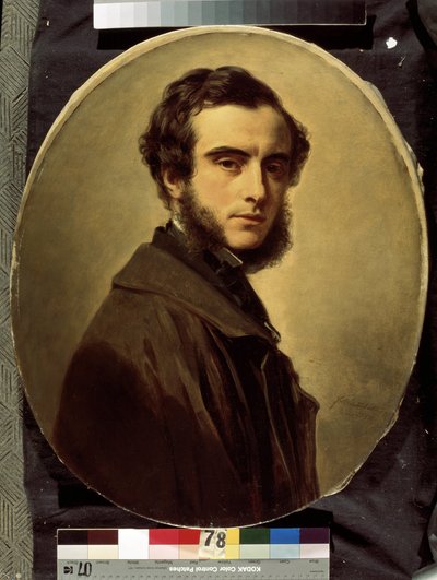 صورة للكونت بافيل بتروفيتش شوفالوف (1830-1908) (صورة الكونت بافيل شوفالوف). لوحة لفرانز كزافييه وينترهالتر (1805-1873). زيت على قماش ، 65 × 55 سم بواسطة فرانز كزافييه وينترهالتر