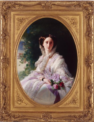صورة لدوقة Grand Duchess Olga Nikolaevna من روسيا 1822-1892 ، ملكة Württemberg ، 1856 بواسطة فرانز كزافييه وينترهالتر