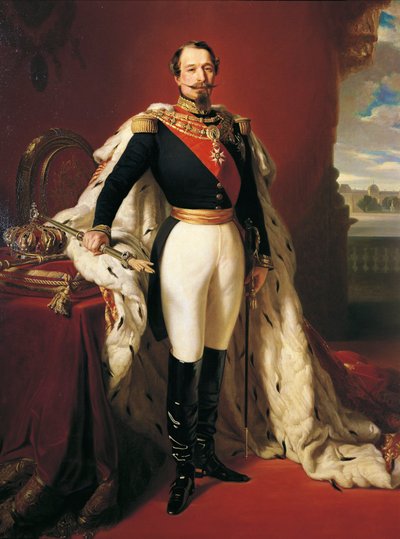 صورة لنابليون الثالث (لويس نابليون بونابرت) ، حوالي 1852 (زيت على قماش) بواسطة فرانز كزافييه وينترهالتر