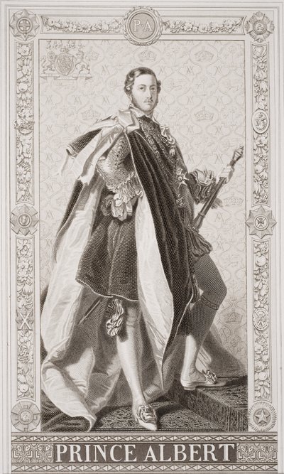 الأمير ألبرت (1819-1861) من `` الرسوم التوضيحية للغة الإنجليزية والتاريخ الاسكتلندي &39;&39; المجلد الثاني بواسطة فرانز كزافييه وينترهالتر