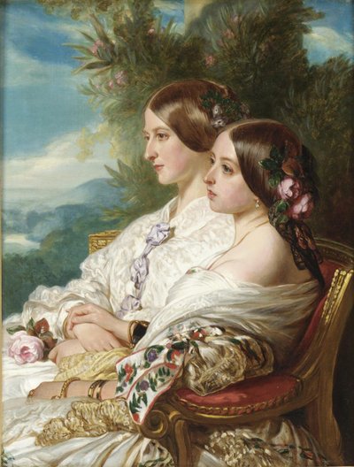 الملكة فيكتوريا وابن عمها دوقة نيمور 1852 بواسطة فرانز كزافييه وينترهالتر
