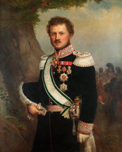 صورة لإميل ، أمير هيس ونهر الراين 1790-1858 ، ج. 1850. بواسطة مدرسة فرانز زافير وينترهالتر.