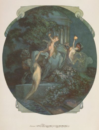القنطور والحوريات وكيوبيد بواسطة فرانز فون (1866 ـ 1924) بايروس