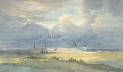 مناظر طبيعية بمبنى كبير ، 1818-1883. بواسطة فرانز فون هووسلاب