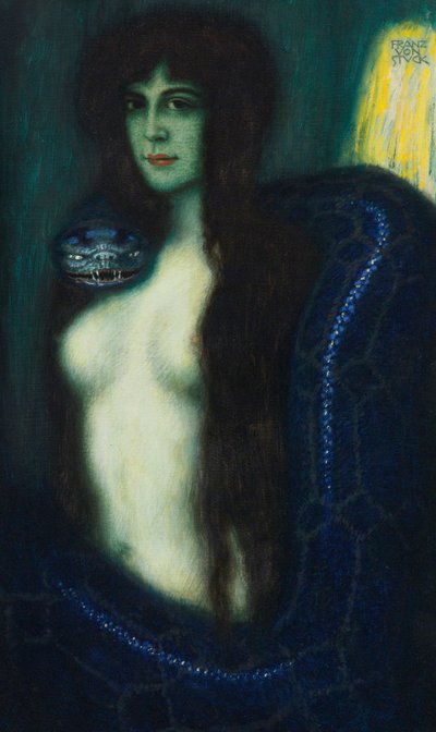 Le peche - The Sin par Stuck ، فرانز ، ريتر فون (1863-1928). زيت على قماش ، الحجم: 90.2x53.3 ، مجموعة خاصة بواسطة فرانز فون ستاك
