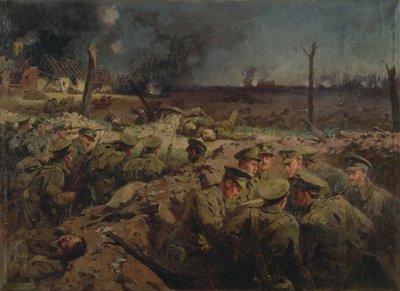 The 4th Suffolks at Neuve Chapelle في 11 مارس 1915 بواسطة فريد رو