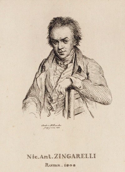 صورة للملحن نيكولا أنطونيو زينغاريلي 1752-1837. بواسطة فريدريك ديزاير هيليماخر