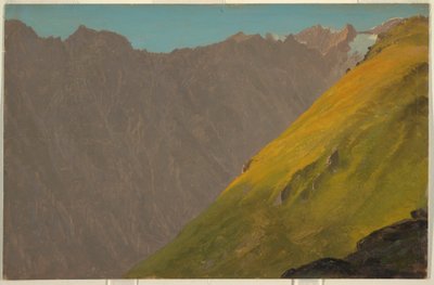 رسم، منظر طبيعي لجبال الألب، بافاريا أو سويسرا، 1868 بواسطة كنيسة فريدريك إدوين