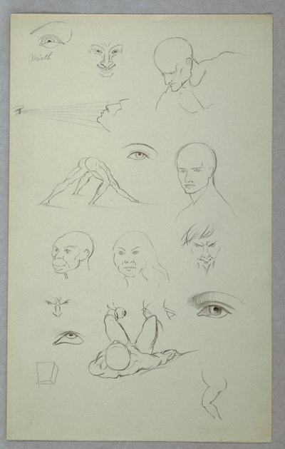 رسم، دراسات تشريحية، 1865-70 بواسطة كنيسة فريدريك إدوين