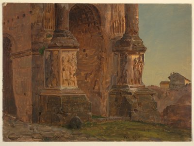 رسم، قوس سيبتيموس سيفيروس، روما، فبراير 1869 بواسطة كنيسة فريدريك إدوين