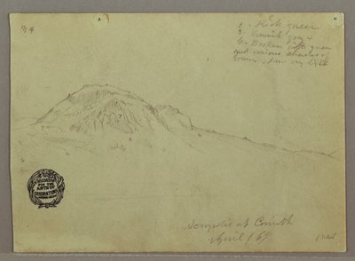 رسم، التل العاري، الأكروبوليس في كورنث، اليونان، أبريل 1869 بواسطة كنيسة فريدريك إدوين