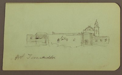 رسم، كنيسة، وعلى الوجه الآخر: منظر طبيعي جبلي، "تالوكا"، 1883 بواسطة كنيسة فريدريك إدوين