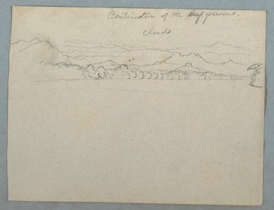 رسم، منظر طبيعي لجبال أمريكا الجنوبية المغطاة بالغيوم بجانب خليج، الجزء 2؟، 1853، ربما مايو 1853 بواسطة كنيسة فريدريك إدوين
