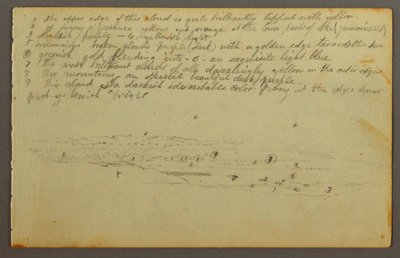 رسم، دراسات السحب، ربما عام 1844 بواسطة كنيسة فريدريك إدوين