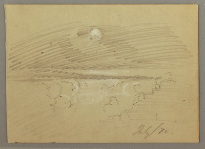 رسم، سماء ملبدة بالغيوم، يوليو 1870 بواسطة كنيسة فريدريك إدوين