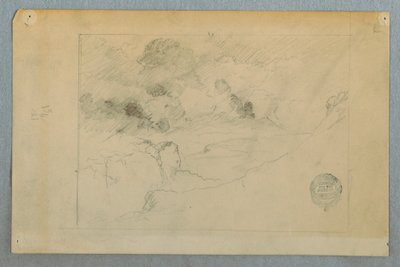 رسم، منظر بعيد لبركان سانغاي وهو يثور، الإكوادور، 1857-1862 بواسطة كنيسة فريدريك إدوين