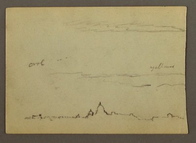 رسم، منظر بعيد لكاتدرائية القديس بطرس والفاتيكان، روما، إيطاليا، يناير 1869 بواسطة كنيسة فريدريك إدوين