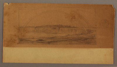 رسم، قوس قزح مزدوج فوق الشلالات، نهر نياجرا، ربما عام 1858 بواسطة كنيسة فريدريك إدوين