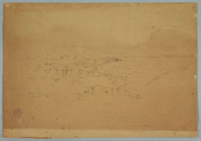الرسم، الرسم.  تخطيطات.  منظر طبيعي، "بالقرب من تاكونغا"، الإكوادور، 17 يونيو، 1857 بواسطة كنيسة فريدريك إدوين
