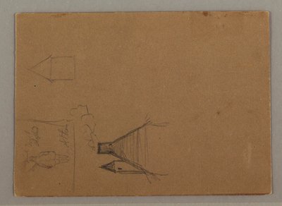 رسم، شكل، أسطح المنازل، ربما عام 1869 بواسطة كنيسة فريدريك إدوين