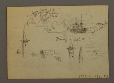 رسم، دراسات شكلية، سفينة شراعية، قوس قزح، ربما عام 1868 بواسطة كنيسة فريدريك إدوين
