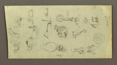 رسم، دراسات عن الشكل والجمل، 4 مارس، ربما عام 1868 بواسطة كنيسة فريدريك إدوين