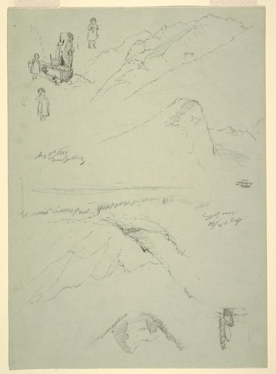 رسم، من "بالقرب من غولينغ، النمسا،" النمسا، 5 أغسطس 1868 بواسطة كنيسة فريدريك إدوين