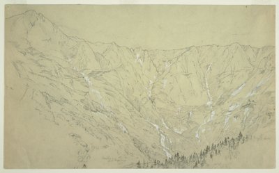 رسم، الحوض العظيم، جبل كاتاهدين، حوالي عام 1877 بواسطة كنيسة فريدريك إدوين