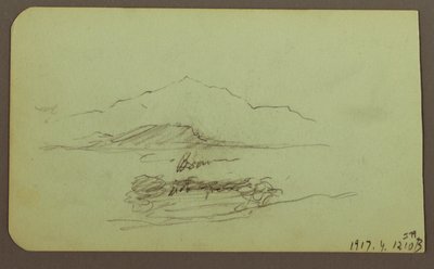 رسم، تلال، ماشية؛ على الوجه: منظر طبيعي، 1883 بواسطة كنيسة فريدريك إدوين