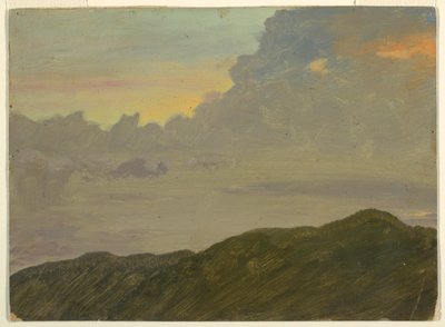 رسم، قمة التل والغيوم، 1865-1865-66 بواسطة كنيسة فريدريك إدوين