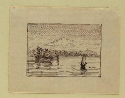رسم، منظر طبيعي خيالي، حوالي عام 1850 بواسطة كنيسة فريدريك إدوين