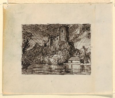 رسم، منظر طبيعي خيالي مع، حوالي 1870-1873 بواسطة كنيسة فريدريك إدوين