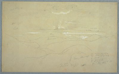 رسم، منظر طبيعي عند غروب الشمس، جامايكا، يوليو 1865 بواسطة كنيسة فريدريك إدوين