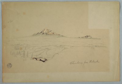 رسم، جبل تشيمبورازو، منظر من ريوبامبا، الإكوادور، يوليو 1857 بواسطة كنيسة فريدريك إدوين