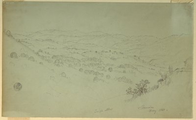 رسم، مناظر طبيعية جبلية، جامايكا، 1865 بواسطة كنيسة فريدريك إدوين