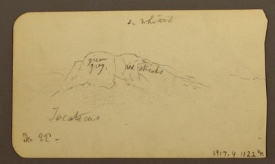 رسم، مناظر طبيعية جبلية؛ على الوجه: خاصرة الجبل، توكاتيكاس، 22 ديسمبر 1884 بواسطة كنيسة فريدريك إدوين