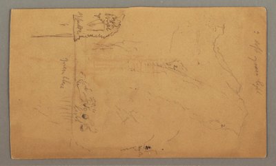رسم، جبال ترتفع فوق البحيرة، يوليو ربما عام 1868 بواسطة كنيسة فريدريك إدوين