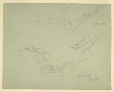 رسم، جبال بالقرب من أبتيناو، سالزكاميرغوت، 5 أغسطس 1868 بواسطة كنيسة فريدريك إدوين